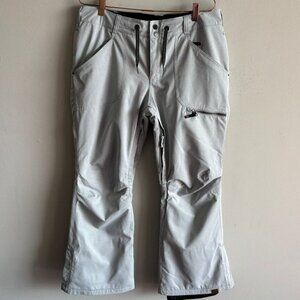 Roxy Womens Insulated Waterproof Double Layered Snow Pants Dirty White Size XL
